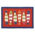 Puesta En Escena 27 x 40 in. Picket Fish Hook Rug, Orange PU3115539